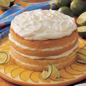 Lime cream torte