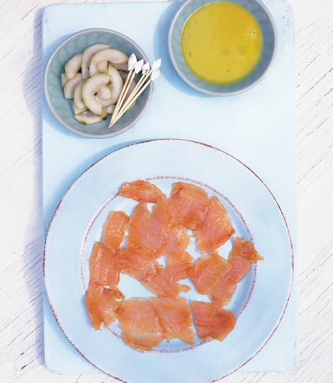 Lime-cured sea trout with wasabi dressing