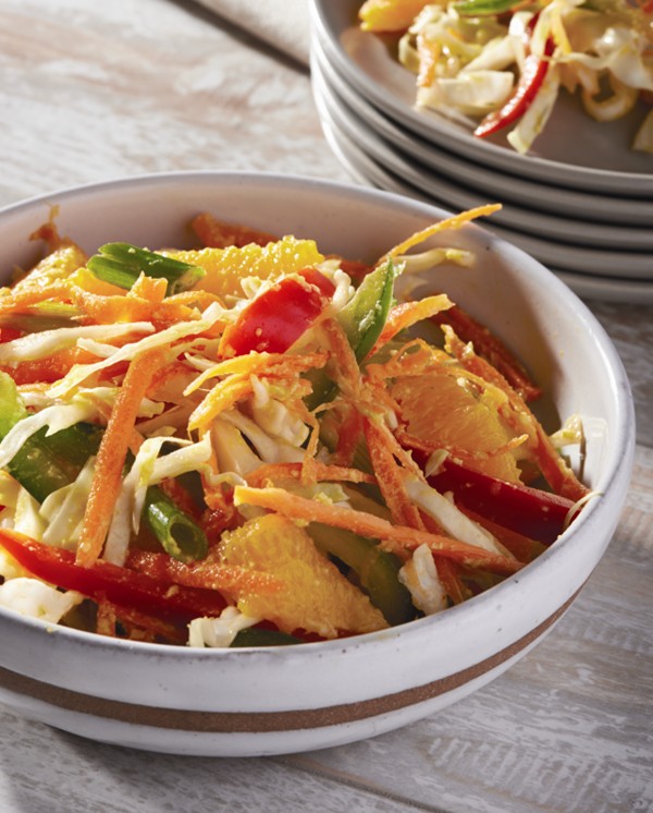 Lime-dressed ginger carrot slaw