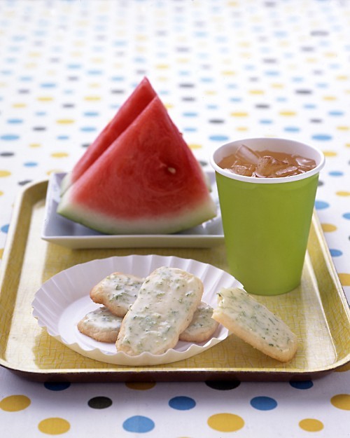 Lime-glazed cookies