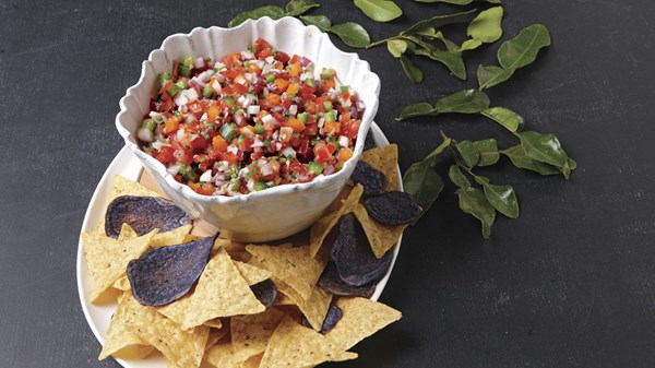 Lime leaf pico de gallo