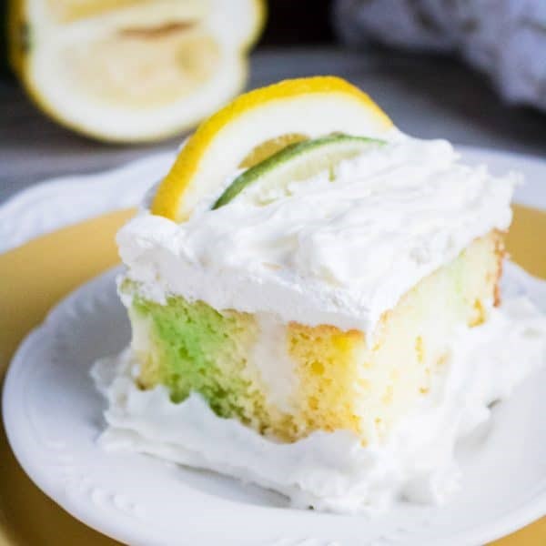 Lime-lemon poke cake
