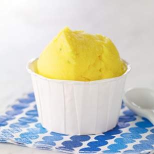 Lime-mango sorbet