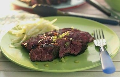 Lime-marinated flank steak