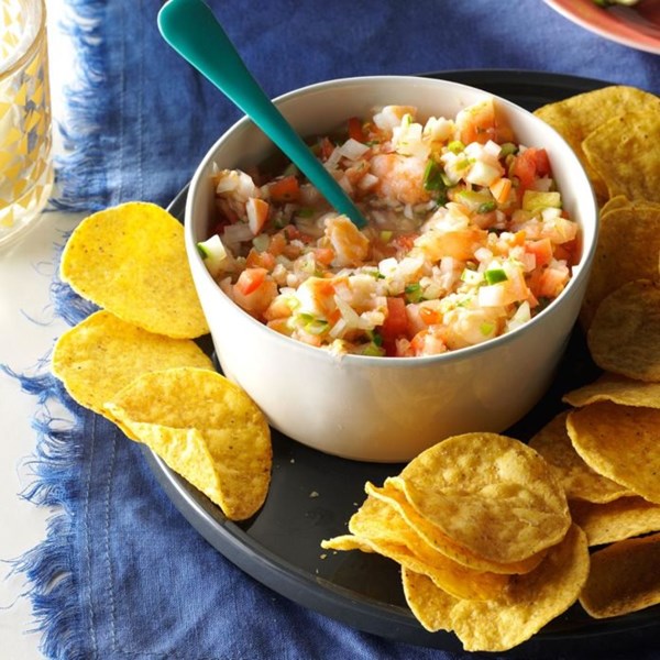 Lime-marinated shrimp salad 