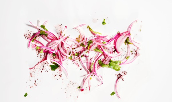 Lime-pickled red onion