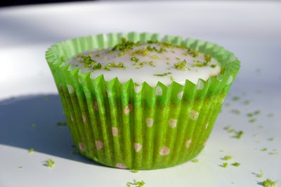 Lime sherbet and rose cupcakes