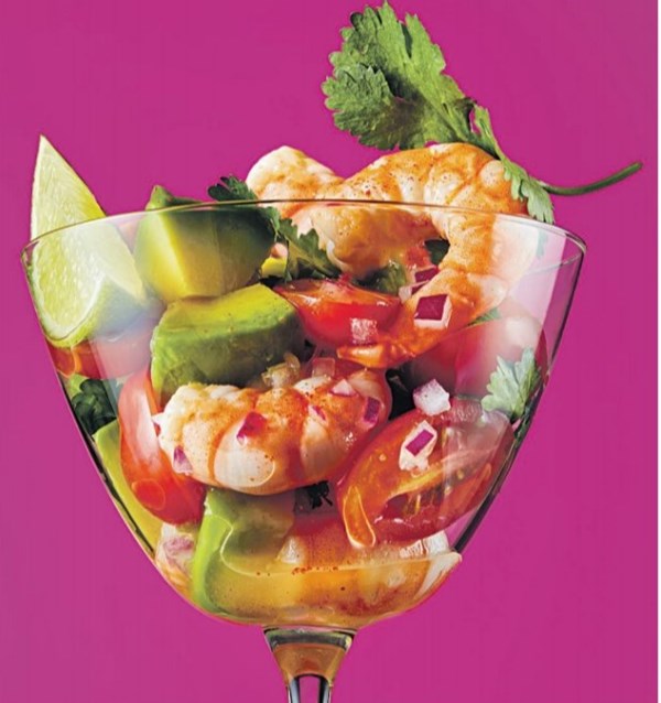 Lime-spiked prawn cocktail
