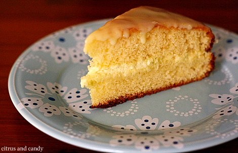 Lime spiked white chocolate cake