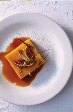 Lime tart with lime caramel