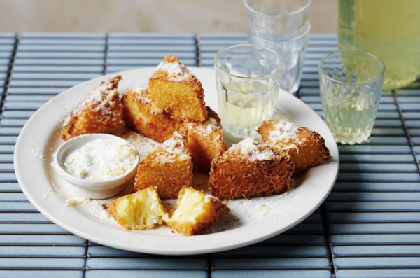 Limoncello and ricotta crema fritti