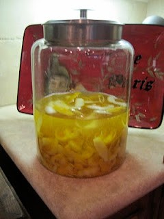 Limoncello made from a family recipe