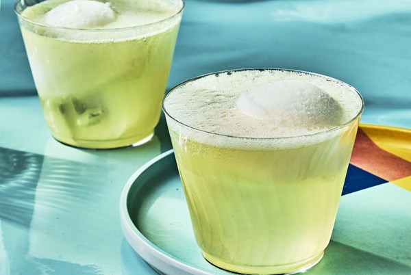 Limoncello sorbet float