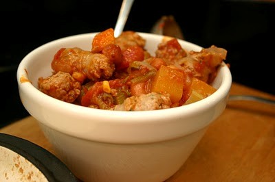 Lincolnshire sausage and bean casserole