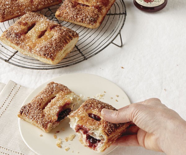 Lingonberry cream cheese pastries