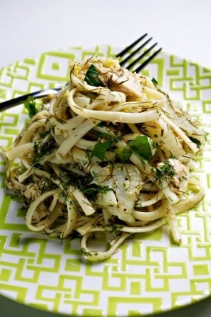 Linguine with fennel tuna sauce