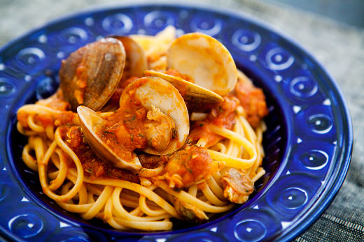 Linguini with clam sauce