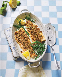 Liquorice and fennel trout fillets