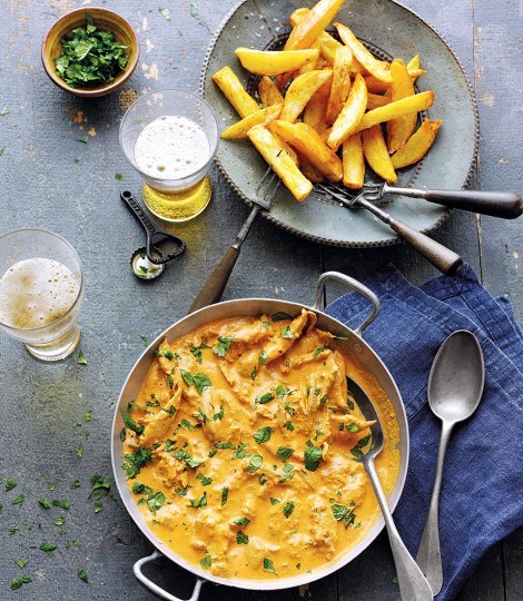 Lisa's Indian chicken and chips