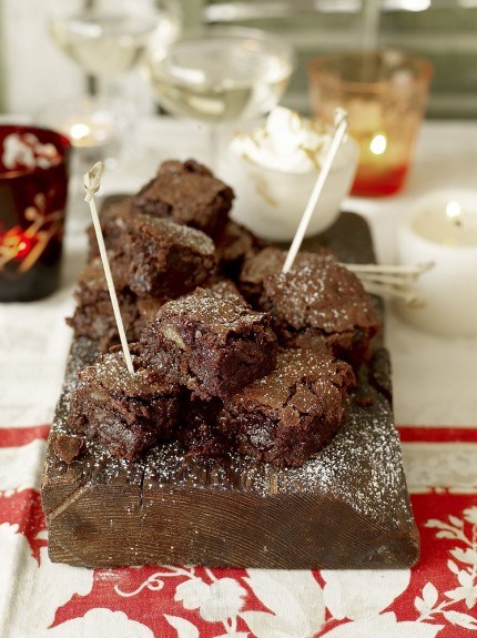 Little cherry & chestnut brownies