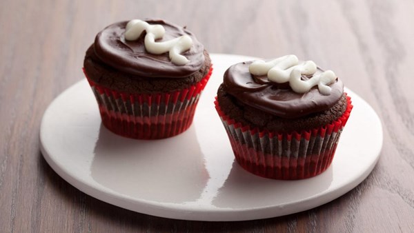 Little devil's food cupcakes