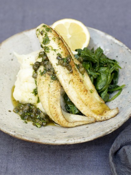 Little fish goujons with a quick lemon and caper sauce