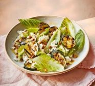 Little gem, griddled courgette & feta shake-up salad