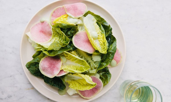 Little gem lettuce with green goddess dressing