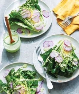 Little gem salad with herbed green goddess