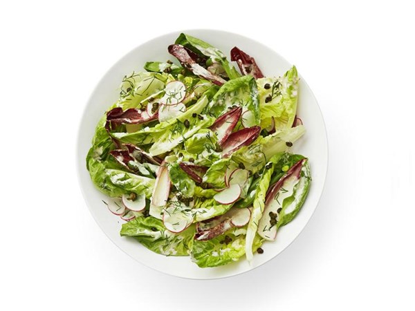 Little gem salad with horseradish dressing