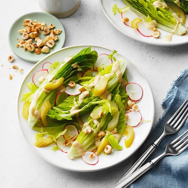Little gem salad with pickled celery