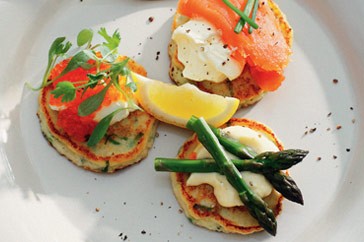 Little potato & spring onion pancakes