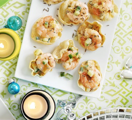 Little prawn poppadoms