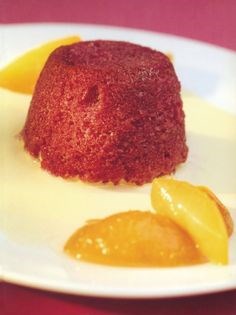 Little summer puddings with poached nectarines