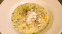Littleneck clam and crab chowder