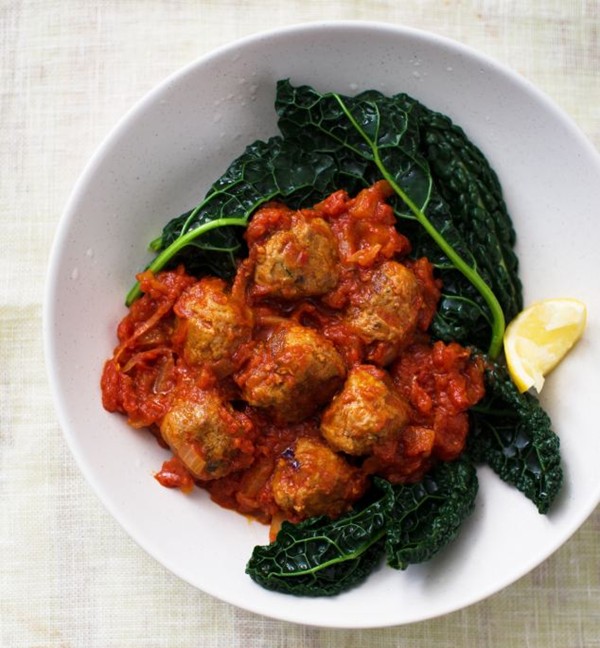 Lo-lo meatballs with cavolo nero