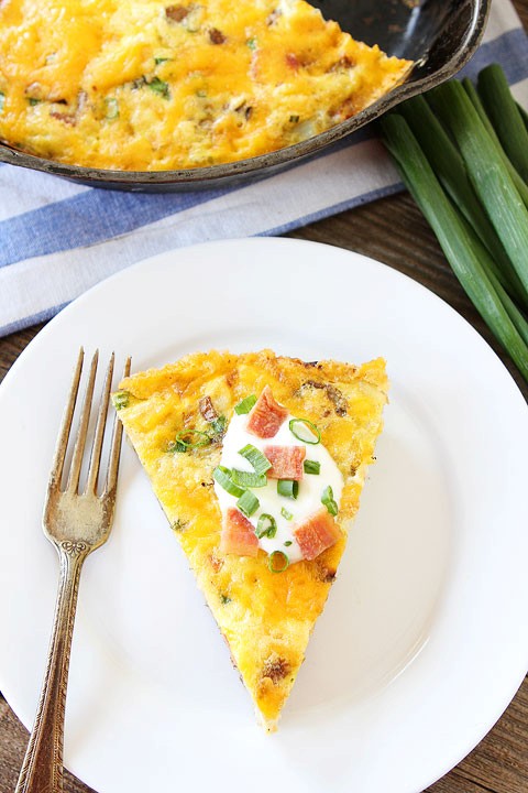 Loaded baked potato frittata