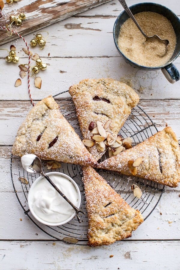 Loaded chocolate hazelnut liquor turnovers with salted vanilla bean whipped cream