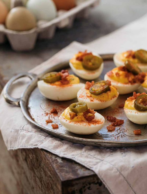 Loaded deviled eggs