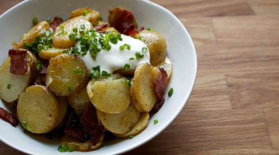 Loaded fingerling potatoes