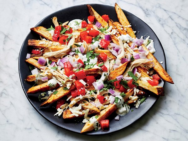 Loaded Greek feta fries