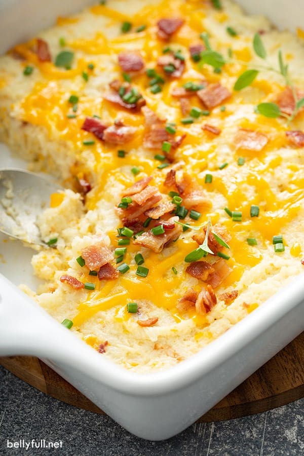 Loaded mashed cauliflower casserole