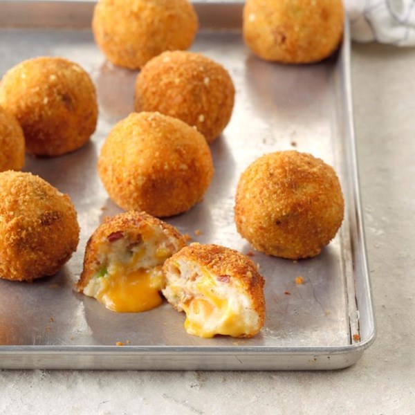 Loaded mashed potato bites