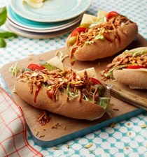 Loaded pulled pork subs