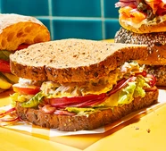 Loaded summery tuna sandwiches