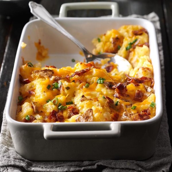 Loaded twice-baked potato casserole