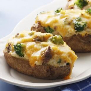 Loaded twice-baked potatoes