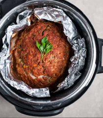Loaded veggie meatloaf with a balsamic glaze