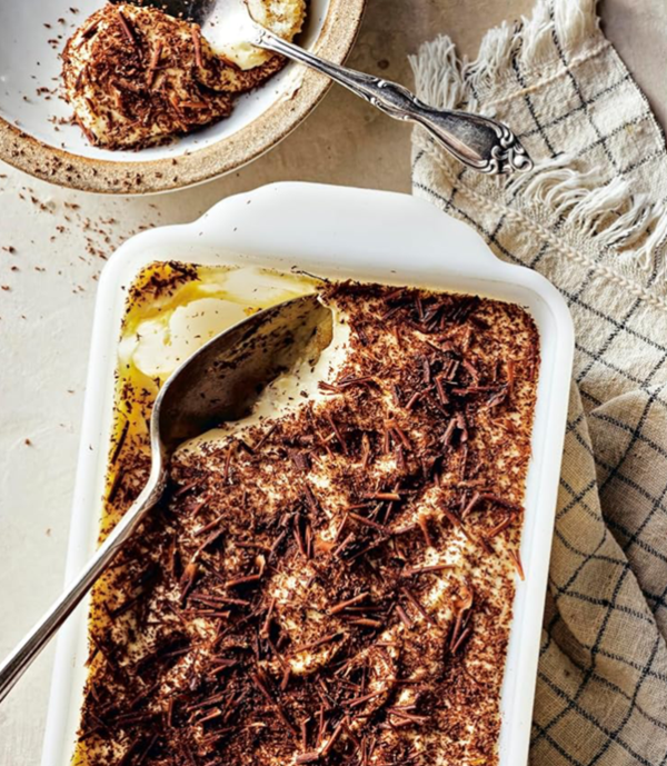 Loaf pan tiramisu