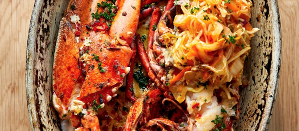 Lobster and kimchi
